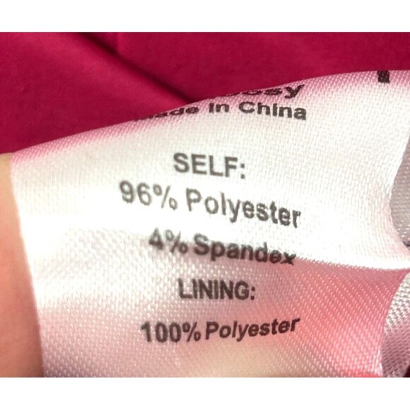 New Choosy Betsy Blazer Women Sz 2 Magenta Double Breasted Gold Accent Fitted R4 - Picture 12 of 12